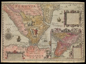 La pointe sud du Pérou, Amérique du Sud, vers 1590 - Johannes Baptista van the Younger Doetechum