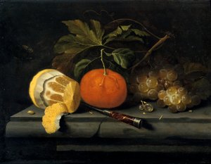 Fruits sur une table en pierre