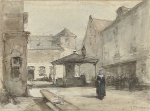 Petite place de ville - Johannes Bosboom