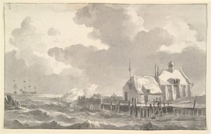 Un estuaire dans une tempête