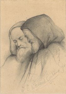 Deux vieillards en habit de moine