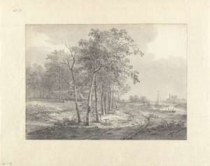 Paysage avec un chemin le long d