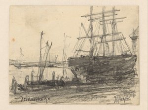 Navires devant Dordrecht