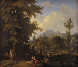 Paysage classique avec Diane (?) et ses nymphes