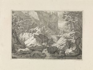Vue sur une cascade - Johannes Glauber