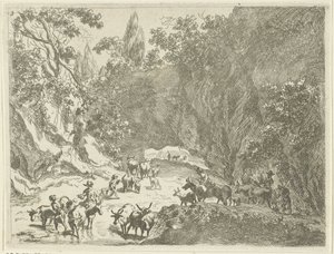 Paysage de montagne avec bergers et bétail (Landschappen met herders en vee)