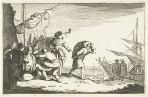 Port avec des marchands conversant