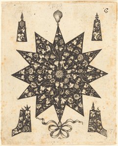 Étoile ornée de fleurs