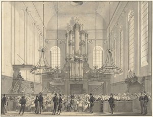 Prof. van der Palm prêchant dans l