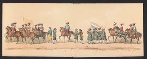 Historische optocht door studenten van de Groningse Hogeschool, 1850 - Johannes Hermanus van de Weijer