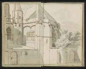 Vue latérale de la Nouvelle Église à Delft - Johannes Huibert Prins