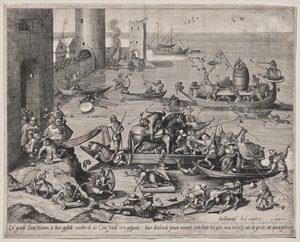 Saint Martin avec son Cheval sur un Navire