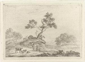 Paysage avec bergers en conversation - Johannes Janson