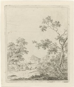 Paysage avec pêcheur