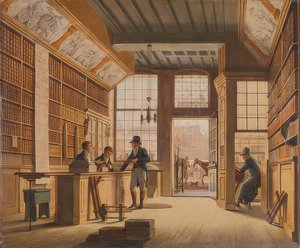 La boutique du libraire Pieter Meijer Warnars à Vijgendam, Amsterdam