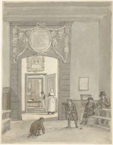 Vue sur la salle des hommes de la Diaconie Évangélique Luthérienne et de la Maison des Pensionnaires sur le Nieuwe Keizersgracht - Johannes Jelgerhuis