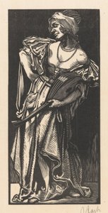 Femme avec luth