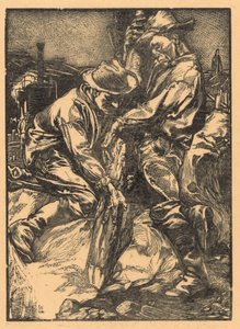 Travailleurs de la construction en train de piloter - Johannes Josephus Aarts