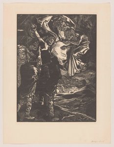 Macbeth et Banquo rencontrent les trois sorcières - Johannes Josephus Aarts