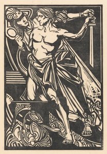 Homme et femme avec épée et miroir - Johannes Josephus Aarts
