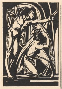 Homme debout et femme agenouillée