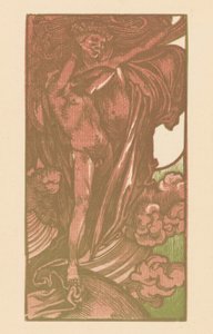 Femme et garçon dans les nuages