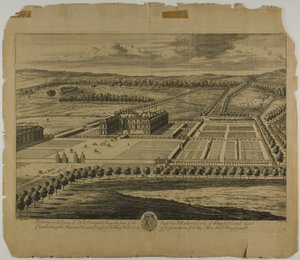 Althorp dans le comté de Northampton, planche 27 de Britannia Illustrata - Johannes Kip