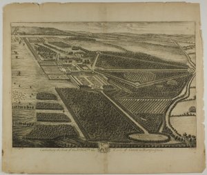 Cashiobury, planche 28 de Britannia Illustrata - Johannes Kip