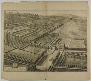 Fair Lawn dans le comté de Kent, planche 49 de Britannia Illustrata - Johannes Kip