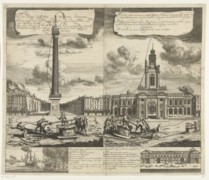 Utilisation des pompes à incendie à Londres, vers 1690-1700 - Johannes Kip