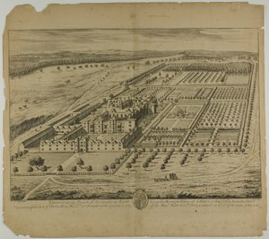 Knowle dans la paroisse de Sevenoaks dans le Kent, planche 24 de Britannia Illustrata - Johannes Kip