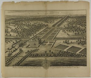 Melton Constable dans le comté de Norfolk, planche 51 de Britannia Illustrata - Johannes Kip