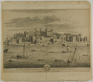 La Tour de Londres, cinquième planche de Britannia Illustrata - Johannes Kip