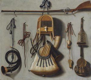 Nature morte avec équipement de chasse