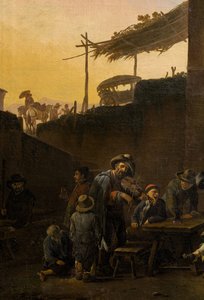 Buveurs devant une auberge italienne - Johannes Lingelbach
