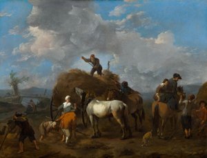 Dutch : Récolte du foin - Johannes Lingelbach