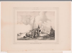 Côte hollandaise avec bateaux et personnes