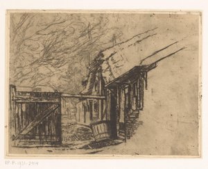 Ferme au toit de chaume - Johannes Löhr
