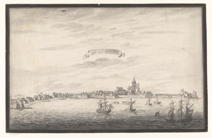 Vue de Colombo La ville et le château de Colombo sur l
