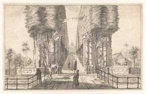 Vue de la maison de campagne Weltevreden à Batavia - Johannes Rach