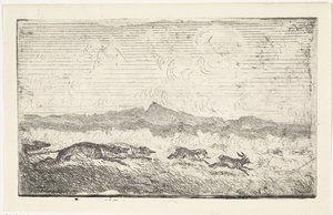 Chasse aux lièvres - Johannes Tavenraat