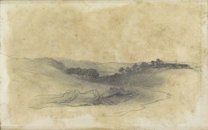 Paysage vallonné avec arbres - Johannes Tavenraat