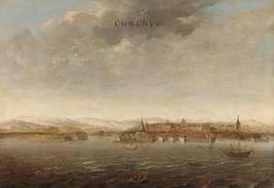 Vue de Cochin sur la côte de Malabar en Inde