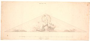 Aurore. Esquisse pour le fronton du palais Harsdorff, Kgs. Nytorv - Johannes Wiedewelt