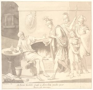 M. Curius Dantatus méprise les cadeaux des envoyés Samnites. Plutach: in vita. Caton Censoris.