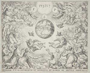 Adoration de la Trinité au ciel - Johannes Wierix