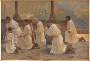 Prière pour la pluie. Procession dans les Apennins