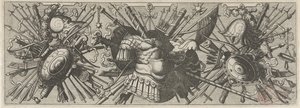 Panoplie. Frise avec des armes romaines, partie inférieure
