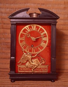 Horloge à pendule à poids précoce, peut-être conçue par Christian Huygens (1629-95) vers 1675