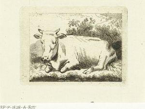 Vache couchée - Johannes van Cuylenburgh